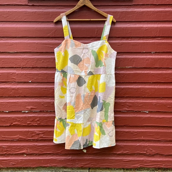 NWT Quicksilver Full Swing Strappy Linen Blend Dress Women's Size L - Picture 2 of 10